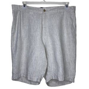 Jos A. Bank Reserve 100% Linen Flat Front Shorts 38
